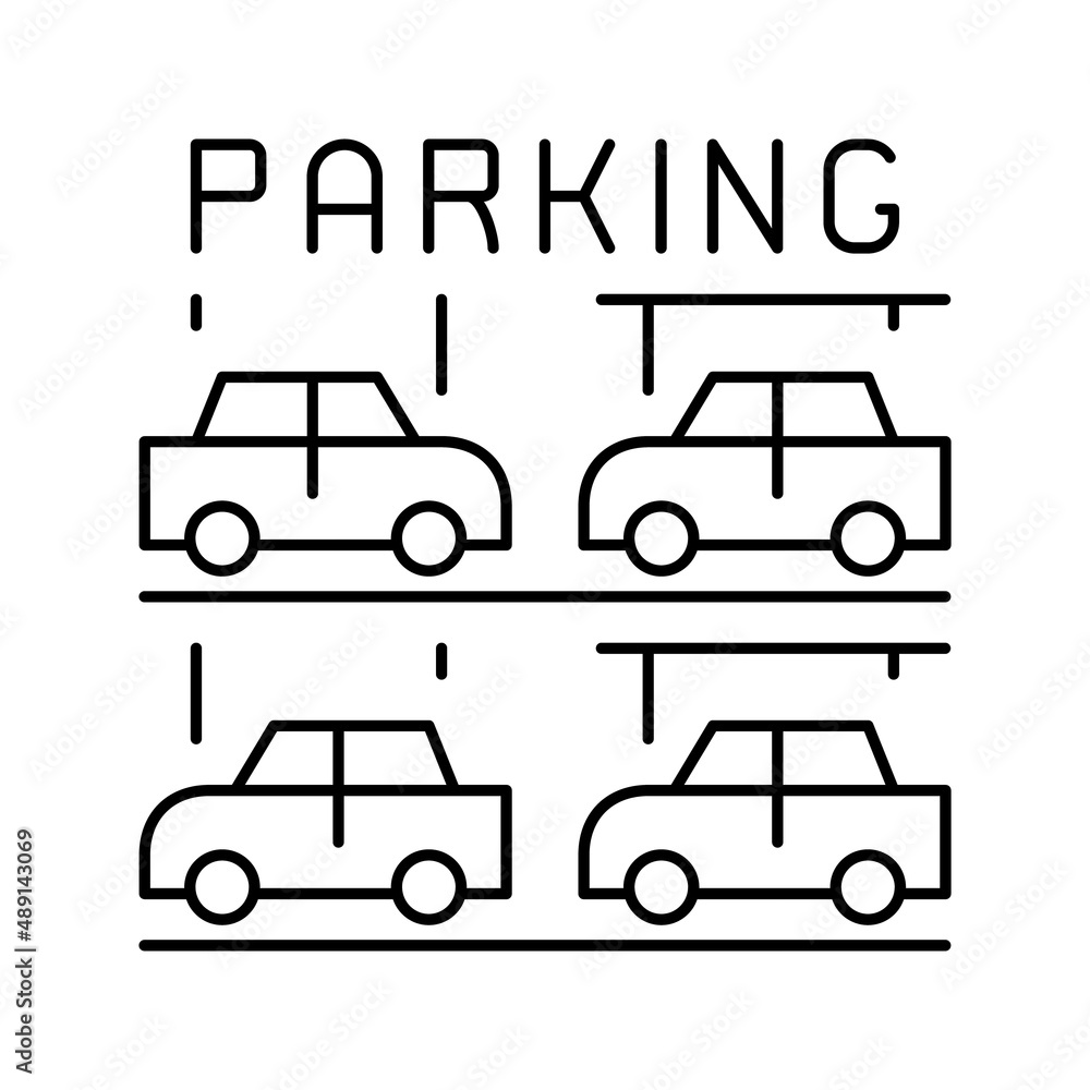 multilevel parking line icon vector illustration multilevel parking line icon vector illustration