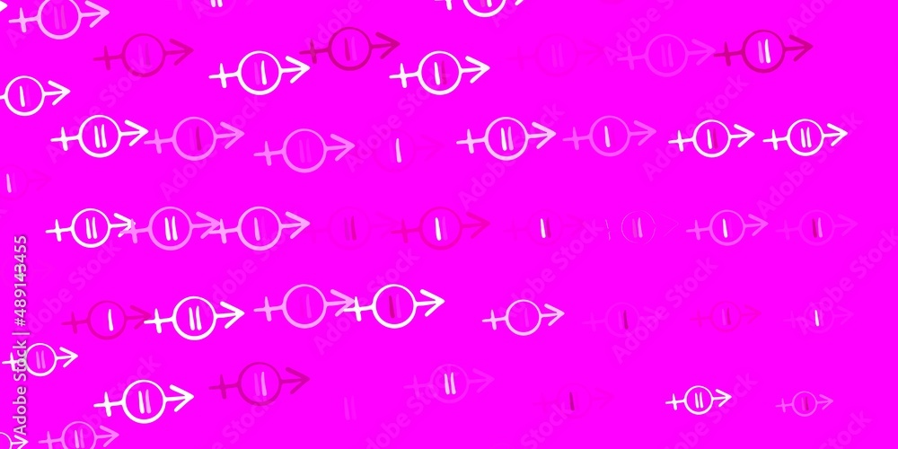Light Pink vector backdrop with women power symbols. Light Pink vector backdrop with women power symbols.