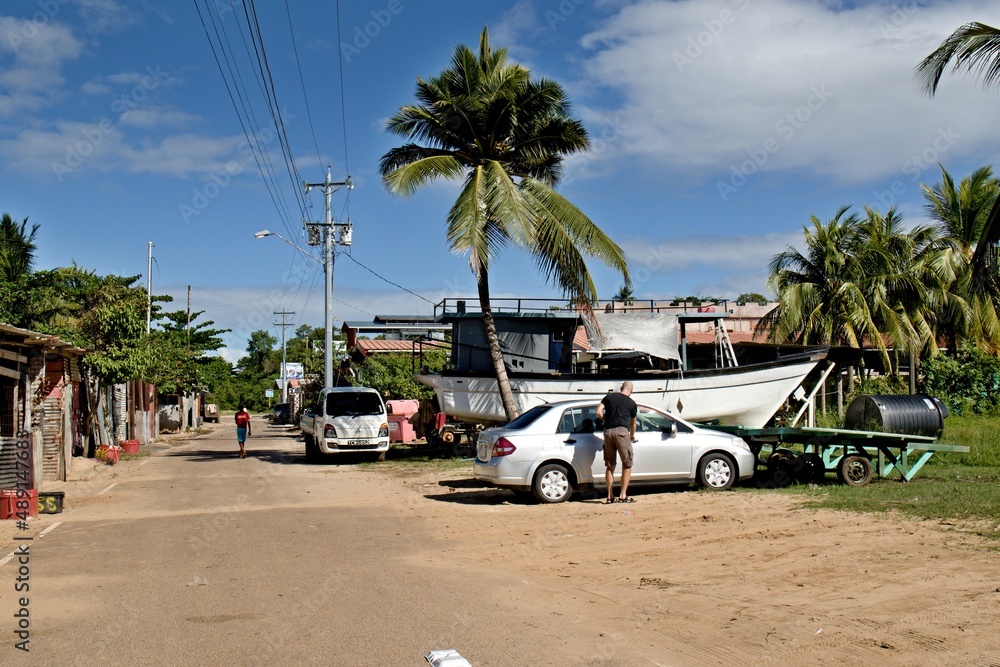 View of Fullerton village. Trinidad and Tobago. 