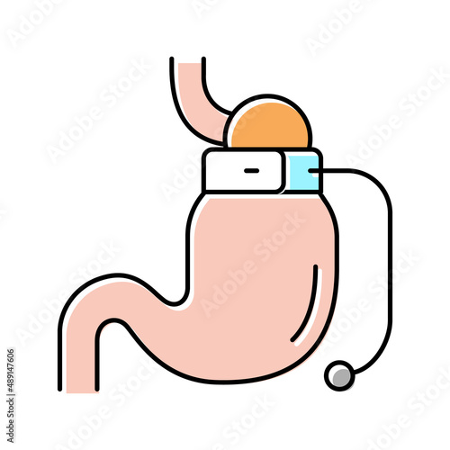 banding bariatric color icon vector illustration