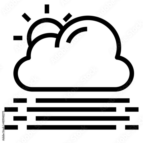 HAZE line icon,linear,outline,graphic,illustration