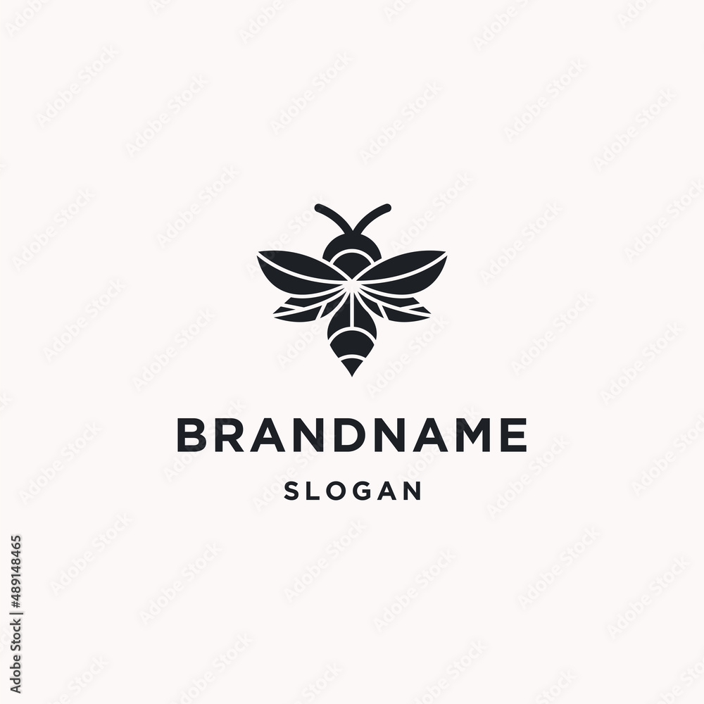 Obraz premium Honey bee logo icon design template