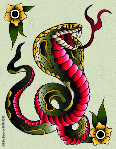 cobra old school tattoo