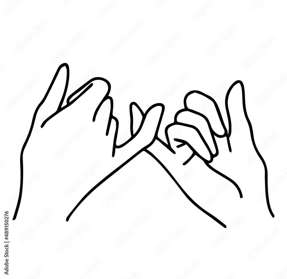 Pinky promise holding fingers hand Pinky promise holding fingers hand