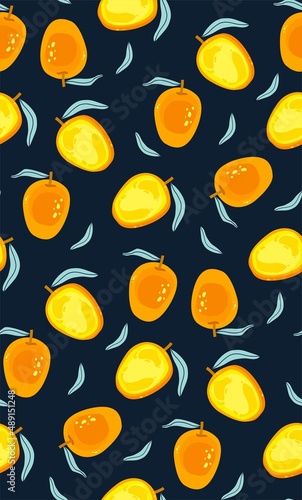 Fresh bright mango pattern for textile.

