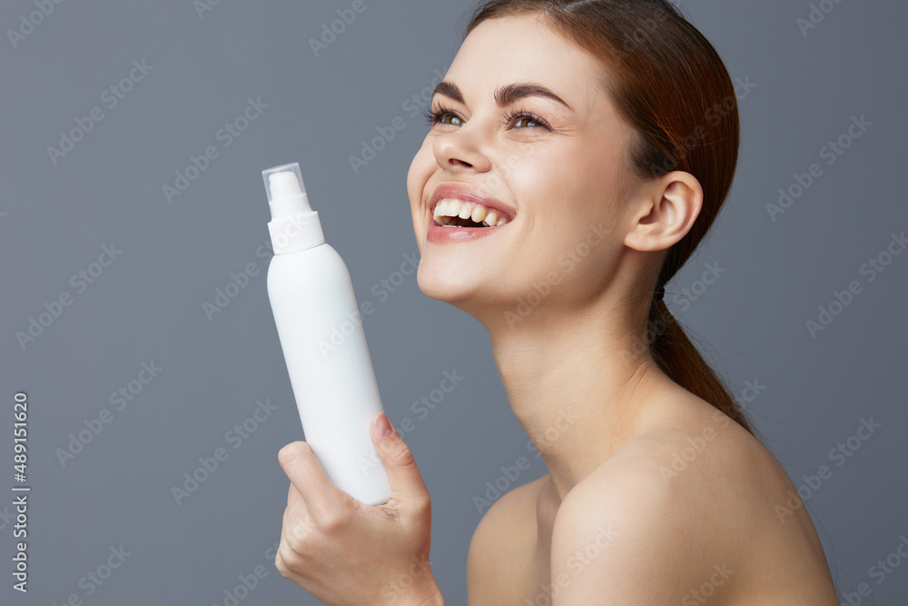 portrait woman body lotion rejuvenation cosmetics close-up Lifestyle portrait woman body lotion rejuvenation cosmetics close-up Lifestyle