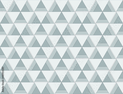 Seamless gray triangle pattern background. Geometric triangular background. Vector Illustration.