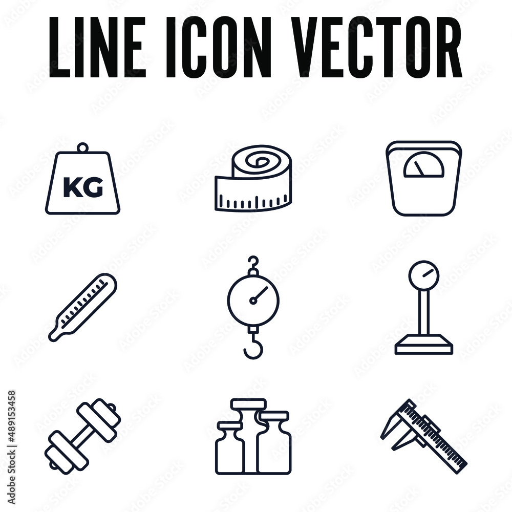 Measuring set icon symbol template for graphic and web design collection logo vector illustration Measuring set icon symbol template for graphic and web design collection logo vector illustration