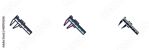 Vernier caliper icon symbol template for graphic and web design collection logo vector illustration