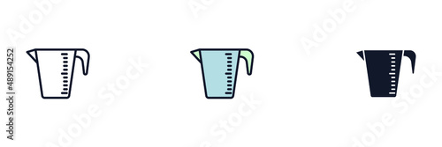 measuring cup icon symbol template for graphic and web design collection logo vector illustration