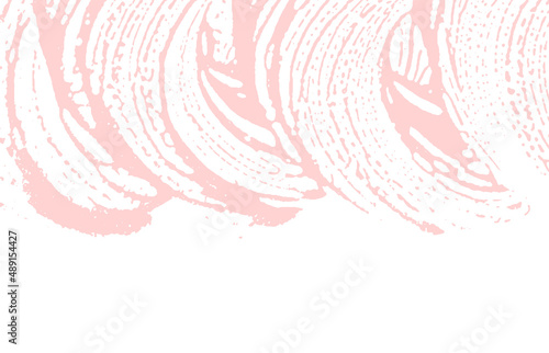 Grunge texture. Distress pink rough trace. Fine background. Noise dirty grunge texture. Admirable artistic surface. Vector illustration.