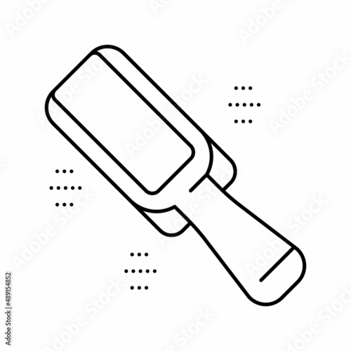 scapula for spice line icon vector illustration