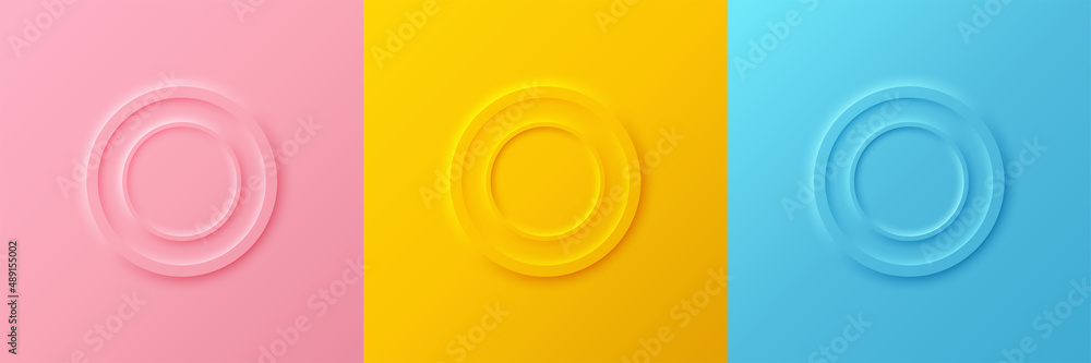 emboss 3D circle ring round shape with rendering pastel color backdrop luxury geometric background wall scene cosmetic product display presentation emboss 3D circle ring round shape with rendering pastel color backdrop luxury geometric background wall scene cosmetic product display presentation