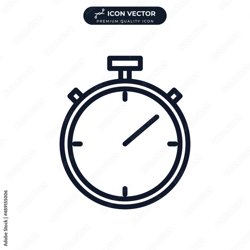 stopwatch icon symbol template for graphic and web design collection logo vector illustration stopwatch icon symbol template for graphic and web design collection logo vector illustration