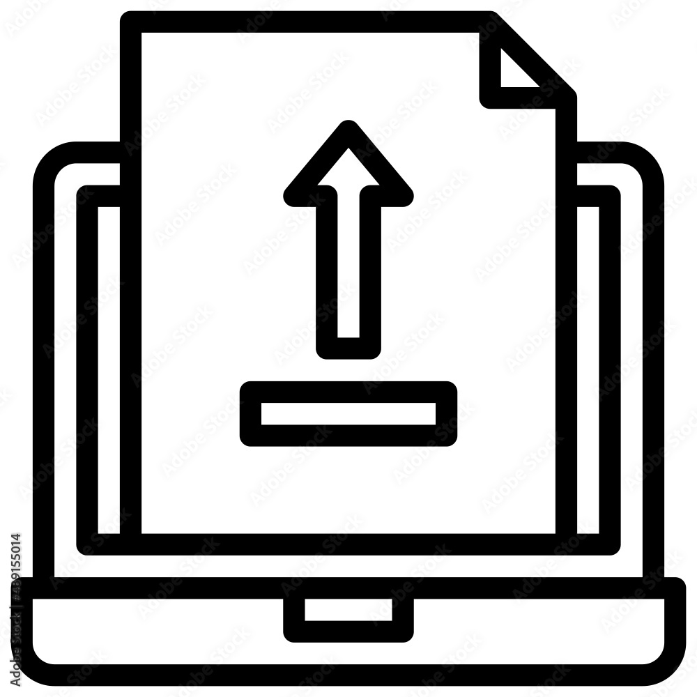 UPLOAD line icon,linear,outline,graphic,illustration