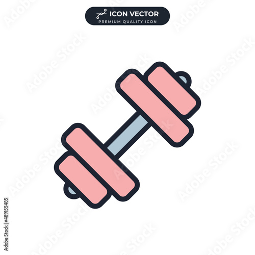barbel icon symbol template for graphic and web design collection logo vector illustration