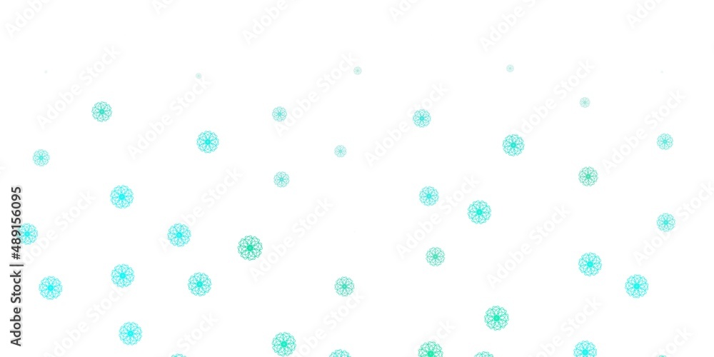 Light green vector natural layout with flowers.