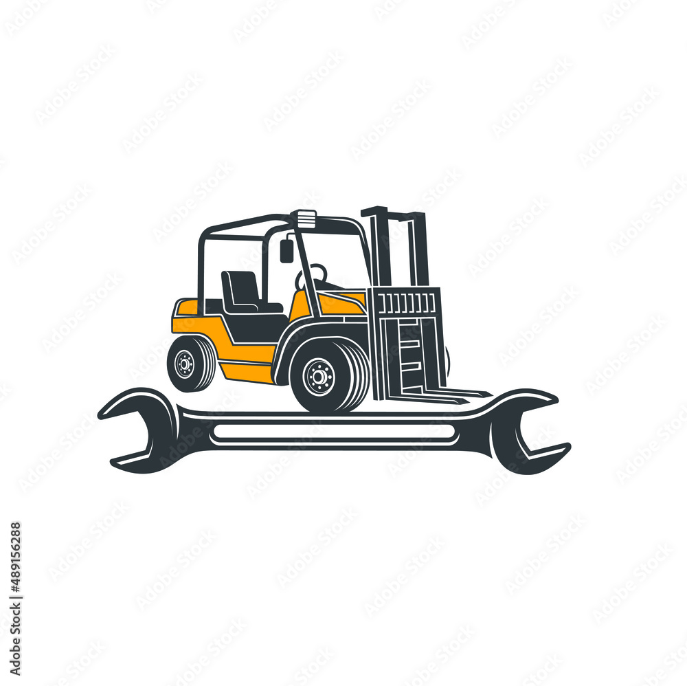 Fototapeta premium forklift maintenance icon