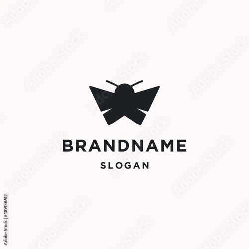Honey bee abstract logo icon flat design template