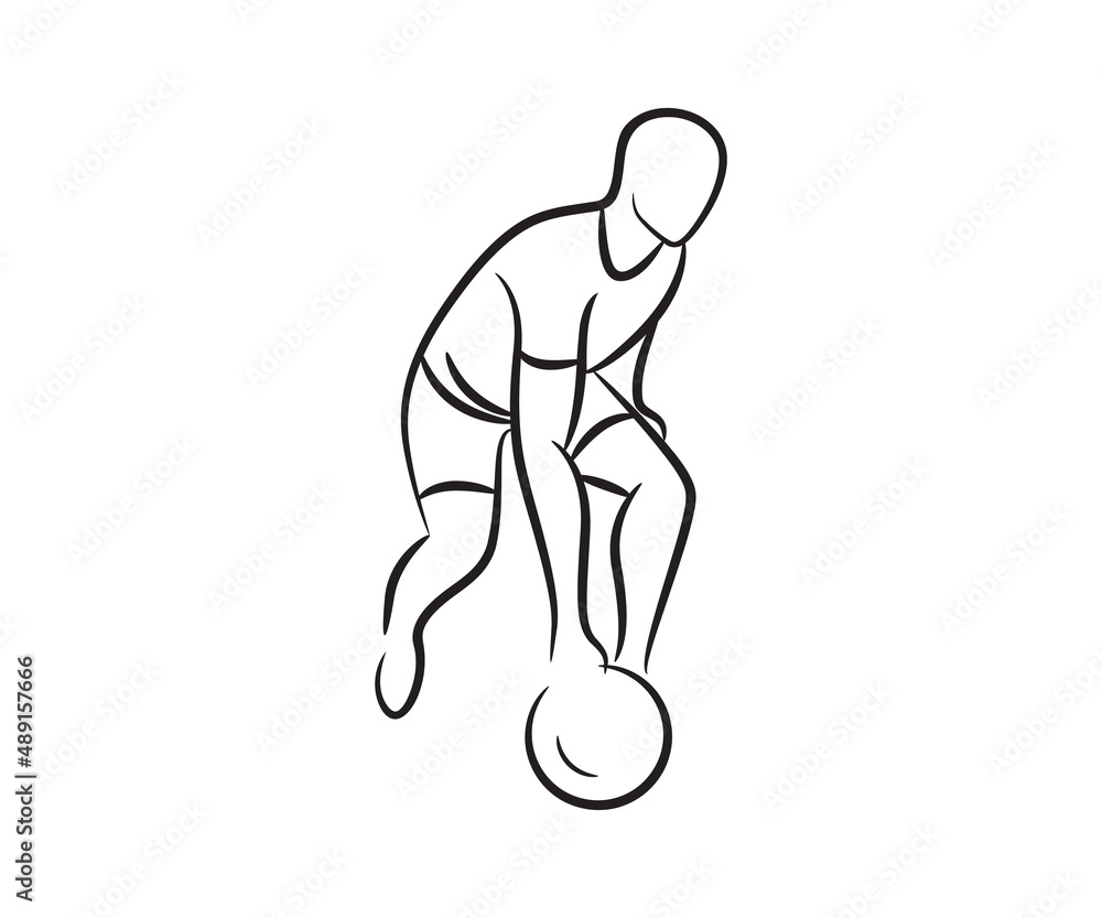 football player sketch line illustration football player sketch line illustration