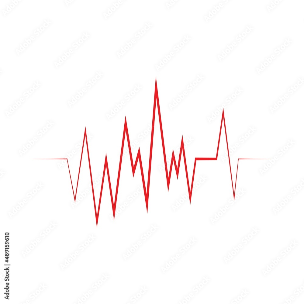 Pulse line ilustration vector template