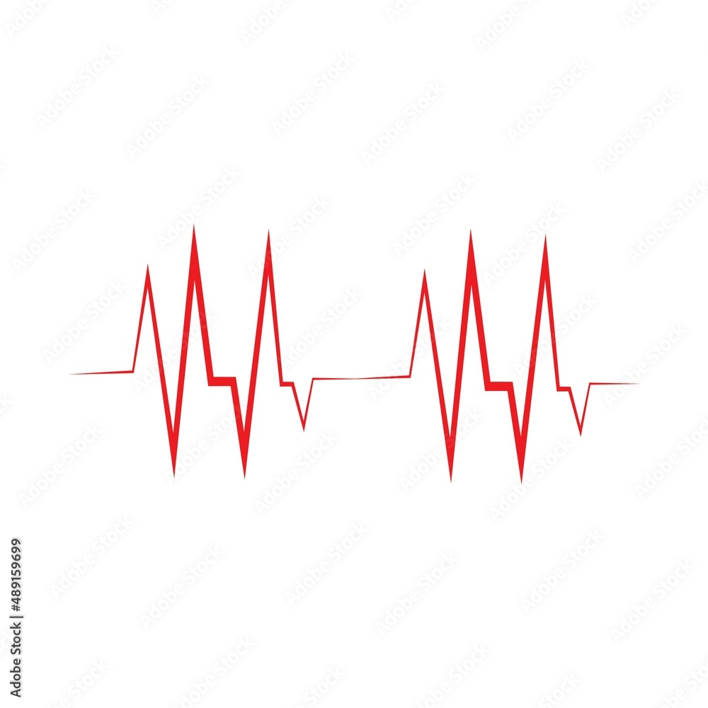 Pulse line ilustration vector template Pulse line ilustration vector template