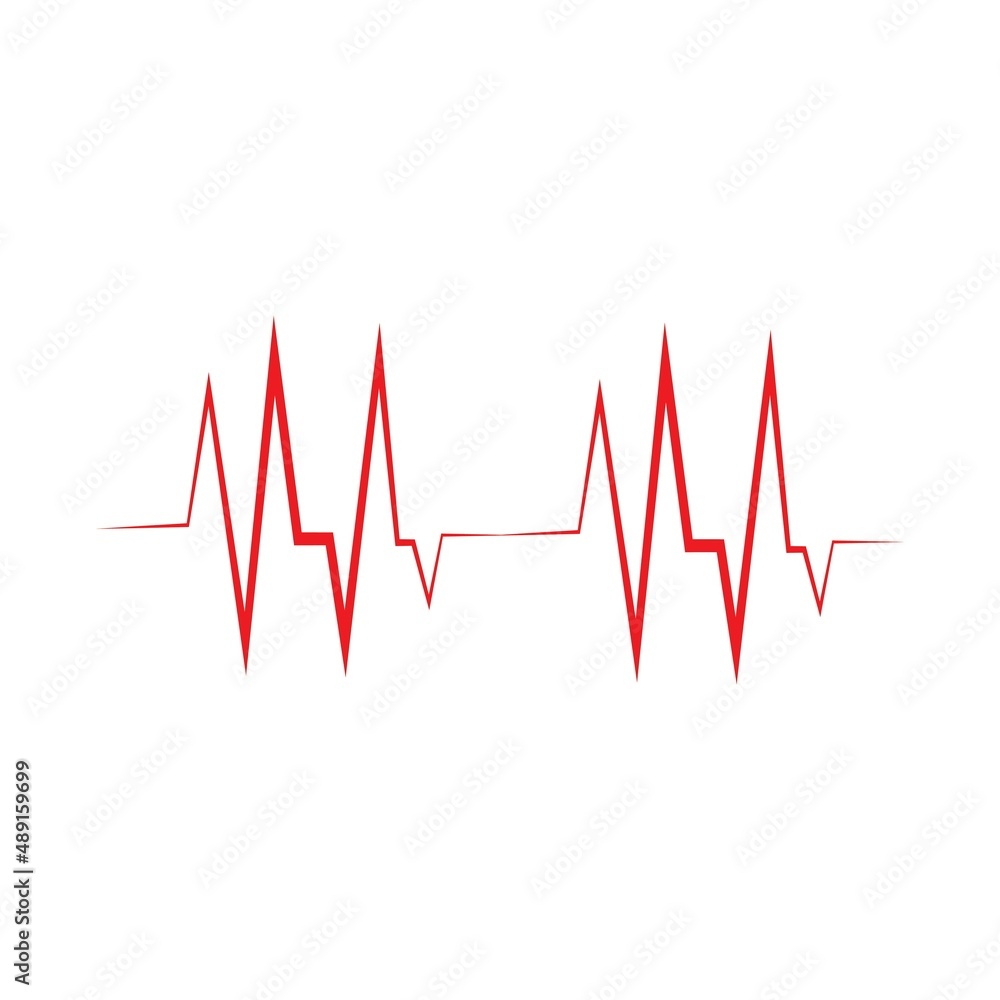 Pulse line ilustration vector template