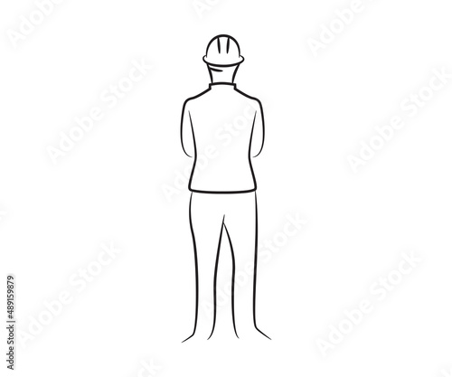 hand drawn architect and engineer illustration