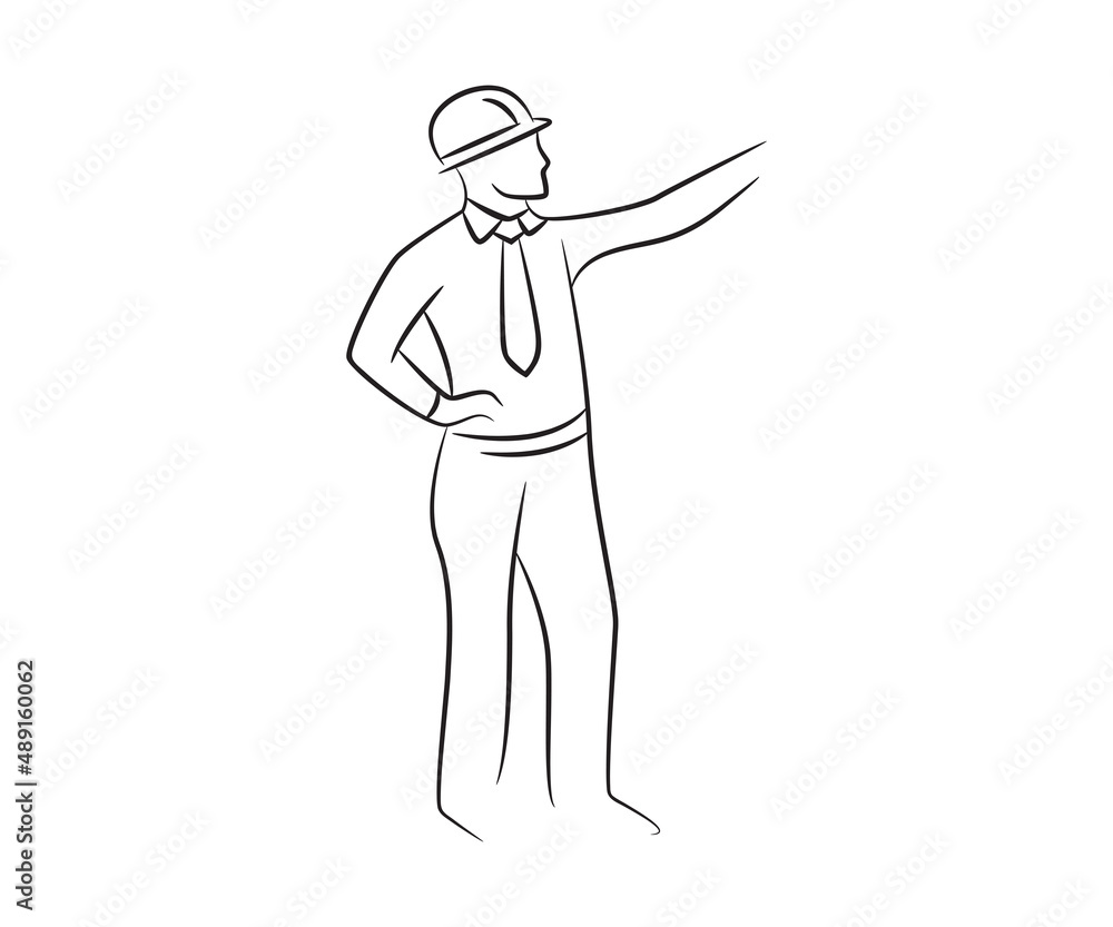 hand drawn architect and engineer illustration hand drawn architect and engineer illustration