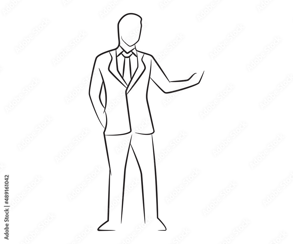 hand drawn and sketch businessman illustration hand drawn and sketch businessman illustration
