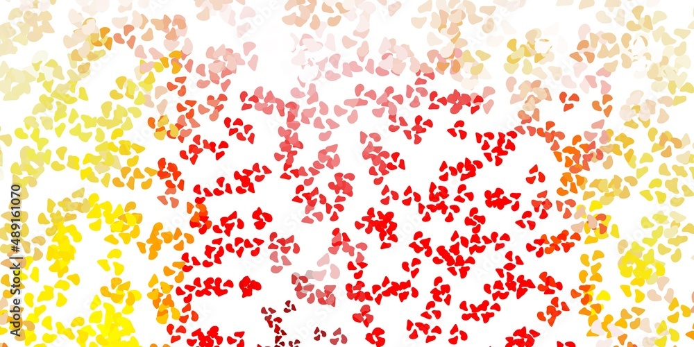 Light red, yellow vector backdrop with chaotic shapes. Light red, yellow vector backdrop with chaotic shapes.