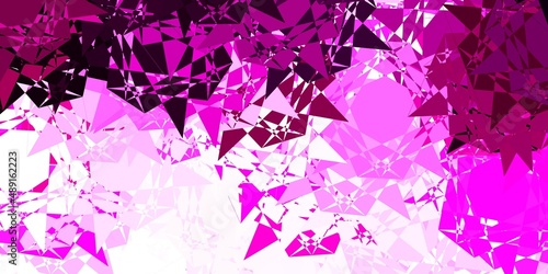 Light Pink vector background with polygonal forms.
