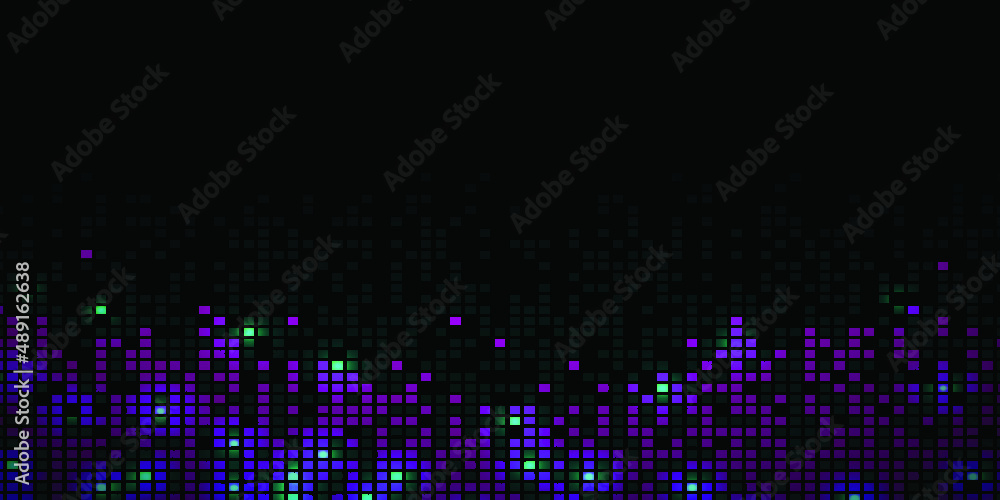 Black abstract background and colored square lights Black abstract background and colored square lights