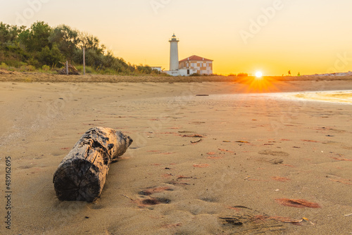 Wallpaper Mural Sunrise in Bibione captured at a lighthouse in Italy. Bibione is a seaside resort in Italy in the region of Veneto, in the province of Venice Torontodigital.ca