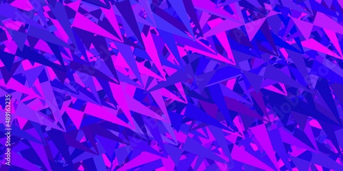 Light blue, red vector texture with random triangles.