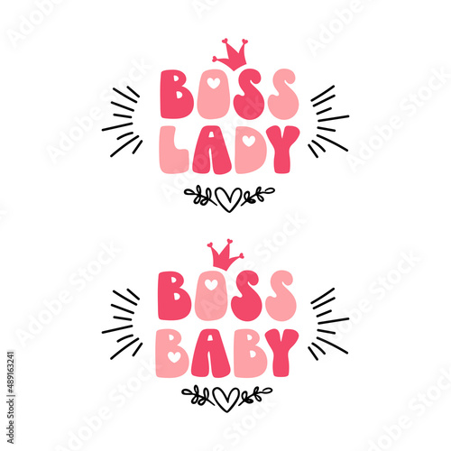 Mama baby mini vector baby girl or boy