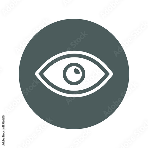 Gaze, look, eye search icon. Gray vector sketch.