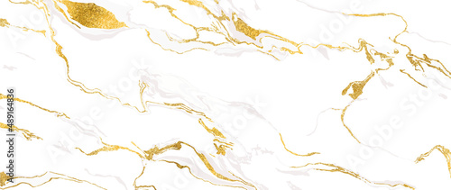 White and gold marble. Luxury wallpaper with gold shade, grey and white watercolor. Elegant marble pattern design for banner, covers, wall art, home decor and invitation.