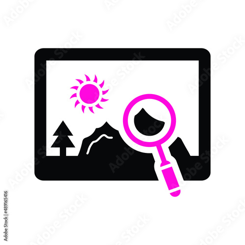 Gallery ,image, search icon. Editable vector graphics.