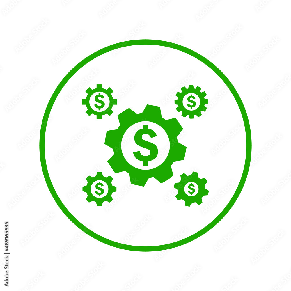 Making, money, system icon. Green vector sketch. Making, money, system icon. Green vector sketch.