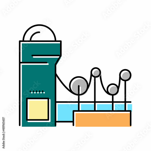 paper making system color icon vector illustration