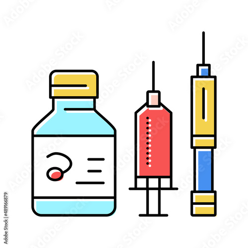 medicaments and preparations color icon vector illustration
