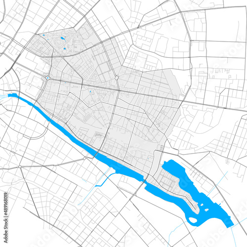 Friedrichshain, Berlin, Deutschland high detail vector map