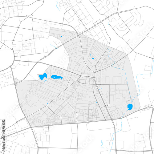 Hohenschönhausen, Berlin, Deutschland high detail vector map