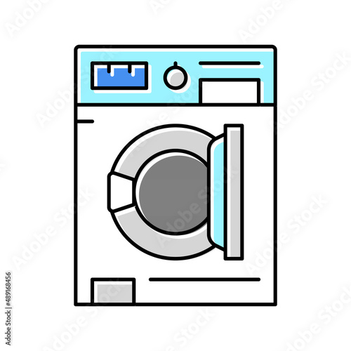 washer machine color icon vector illustration