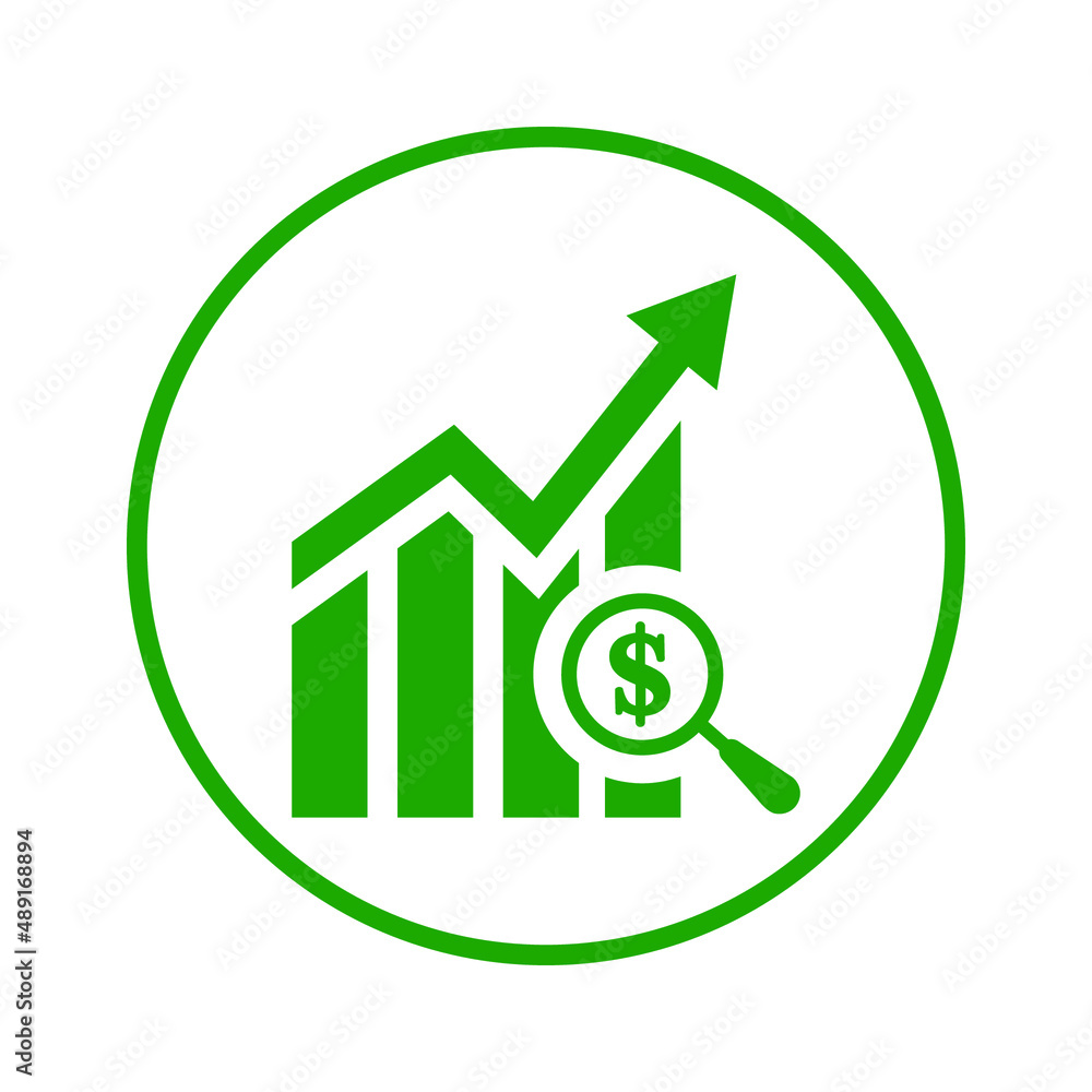 Marketing, analysis icon. Green vector sketch. Marketing, analysis icon. Green vector sketch.