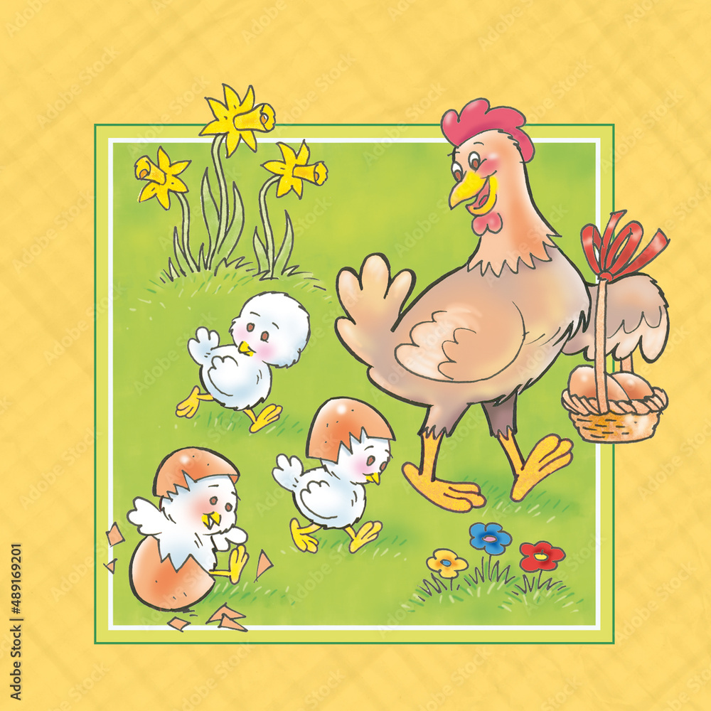 hen and chicken hen and chicken