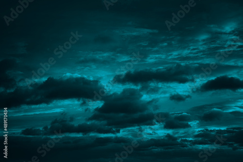 Photography Dark teal cloudy sky