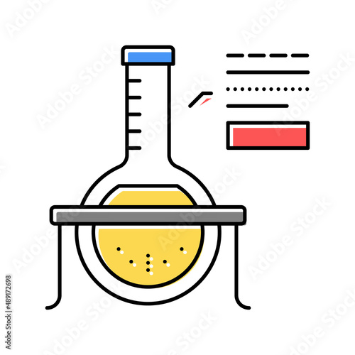 chemical liquid in bulb color icon vector isolated illustration