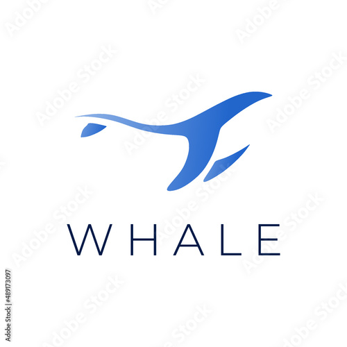 simply whale body vector logo